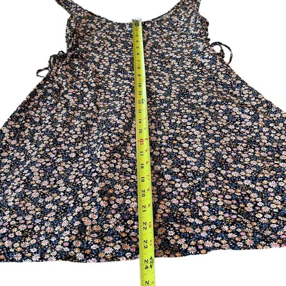 American Eagle Floral Tank Mini Dress Womens Sz. Medium Laced Sides Sundress NWT - Picture 8 of 13